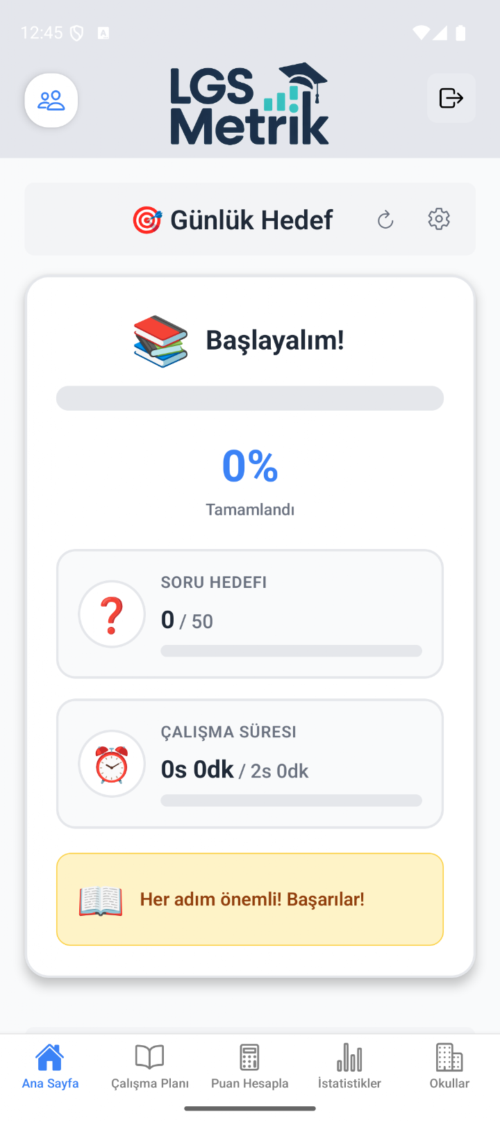 LGS Metrik — daily goals